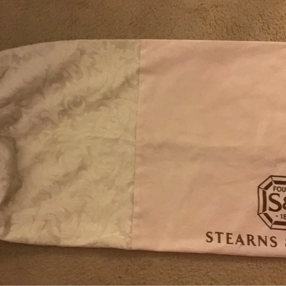 Stearns & Foster Cream Suede Paisley Roped Trim Luxury 58”Body Pillow Sham - Picture 4 of 11